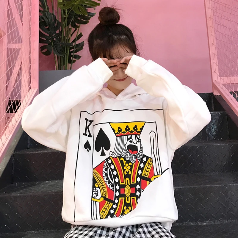 YouGeMan корейский Ulzzang Модный свитшот femme 2020 Harajuku Забавный принт с капюшоном