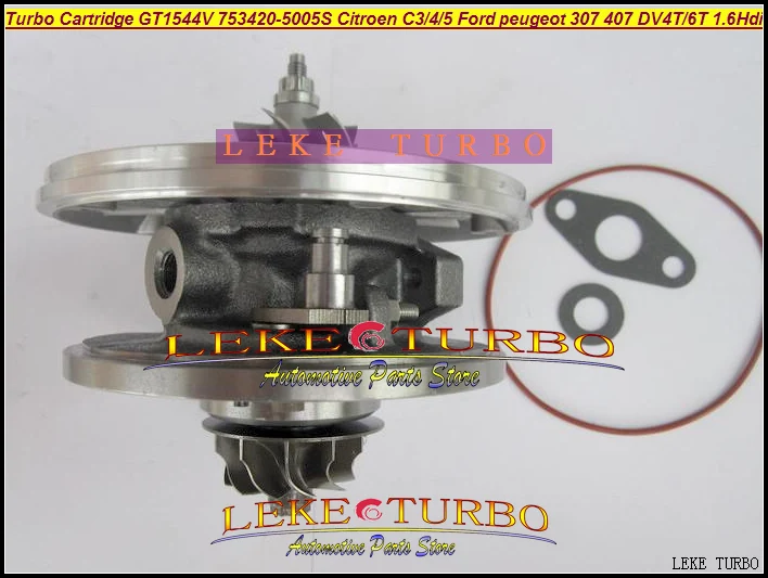 TURBO Cartridge CHRA OF GT1544V 753420-5005S For CITROEN C3 C4 C5 FORD PEUGEOT 307 407 DV4T DV6T 1.6L Hdi turbocharger (4)