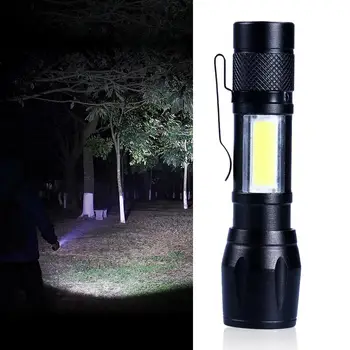 

Super Bright LED Mini Flashlight Zoomable Torch 3 Modes Light Lamp For Hiking