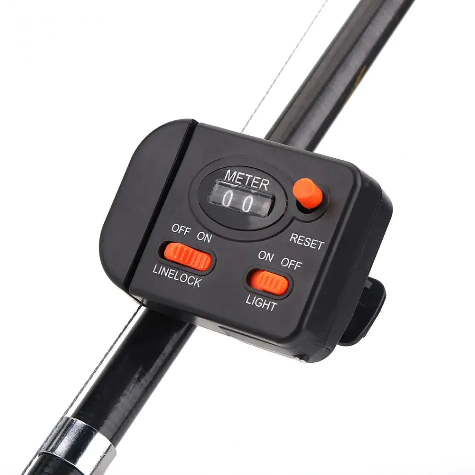 

Fishing Line Counter Fishing Line Depth Finder Length Gauge Counter Clip-on Rod With Digital Display For Outdoor Fishing Tools