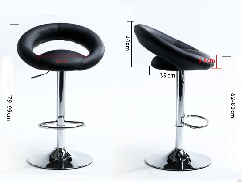 Lifting Swivel Bar Counter Chair Rotating Adjustable Height Bar Stool Chair Stainless Steel Stent bar sedia 9 Colors Optional
