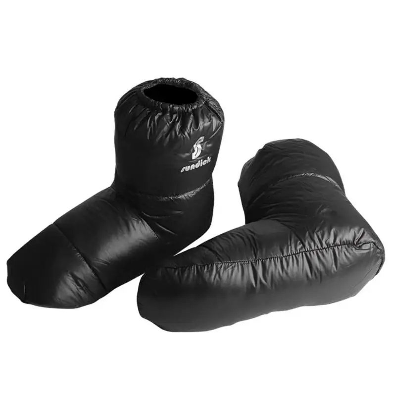 

Waterproof Booties Duck Down SocksSleeping Bag Slippers Ultralight Camping Accessaries Indoor Warm Soft Socks M L Size