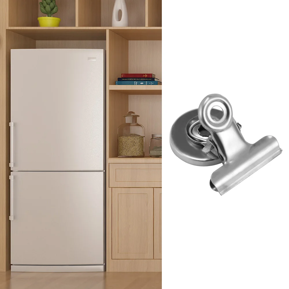 

30cm Refrigerator Magnet Hook Clips Strong Magnetic Clips with Scratch Safe for Notes Fridge Office House