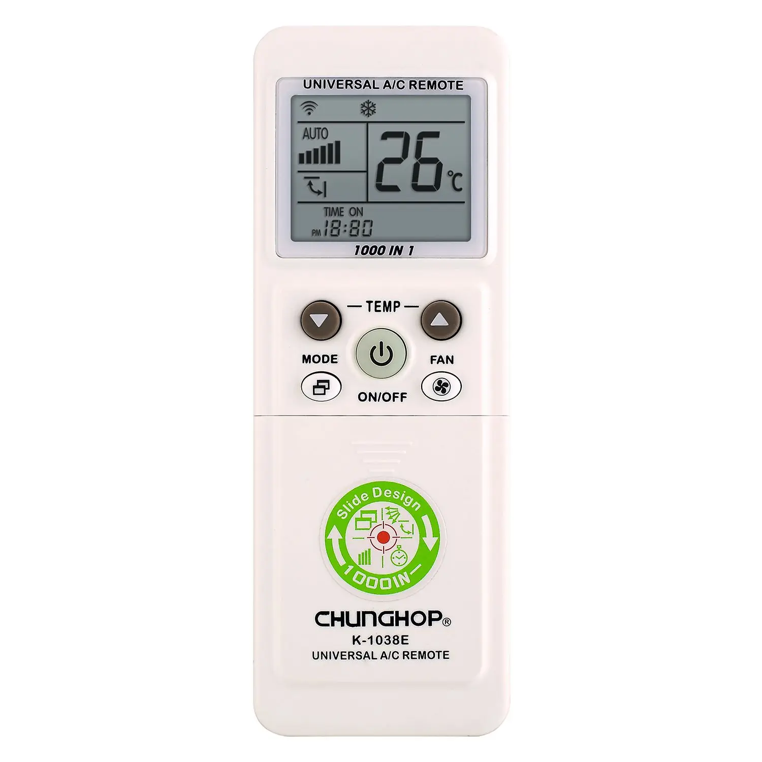 

CHUNGHOP K-1038E Universal A/C Remote White
