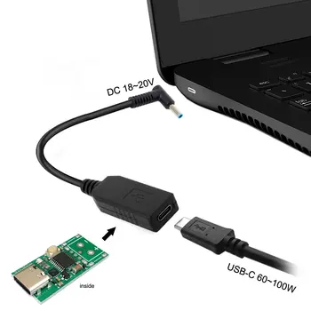 

Jimier USB 3.1 Type C USB-C to DC 20V 4.5 3.0mm Dell HP Power Plug PD Emulator Trigger Charger Cable for Lap top