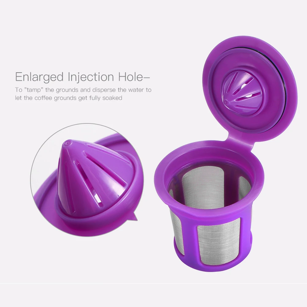 

Reusable Refillable Capsules Pod with Spoon for i Cafilas for Keurig 2.0 Machines Maker Coffee Capsule Pod Cup Coffeeware Tool