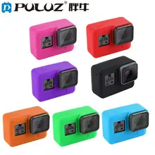 EastVita PULUZ Soft Silicone Camera Protective Case with Lens Cap Cover for Gopro Hero 7 Black hr23 bk protective water resistant silicone cover for gopro hero2 black