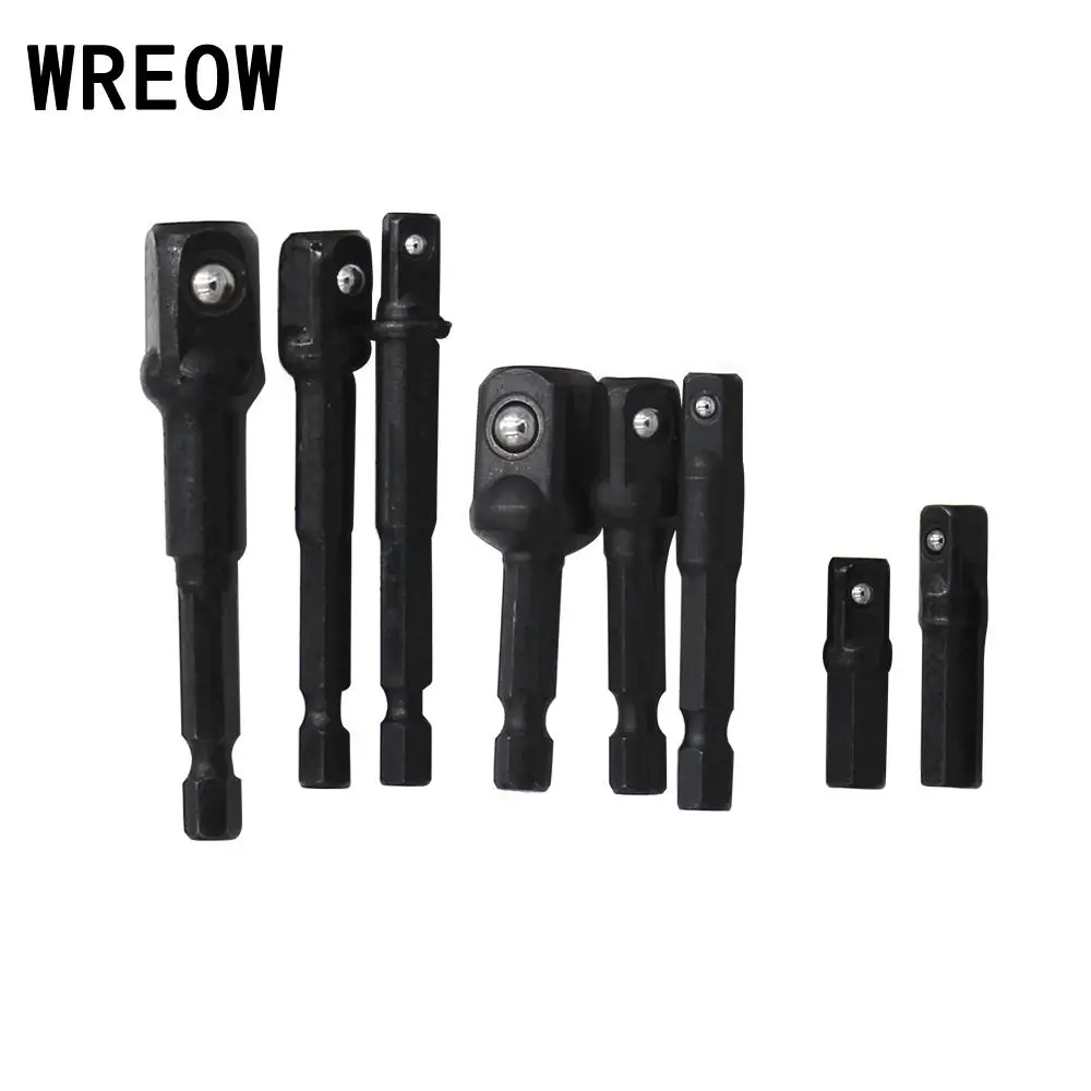 

8Pcs installation of the sleeve Socket Adapter Impact Hex Shank Extension Drill Bits Bar Sleeve connecting rod Tool 1/4 3/8 in