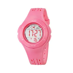 Розовые милые детские часы Kinder Horloge светодио дный светодиодный цифровой наручные часы модные спортивные школьный подарок часы для