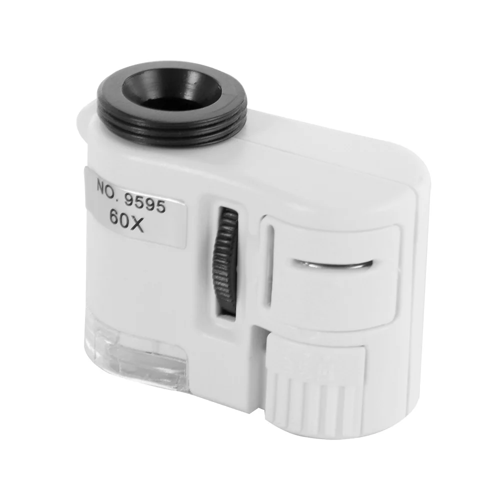 

1 PCS Universal 60X Mobile Phone Microscope Macro Lens Zoom Micro Camera Clip with LED Light Phone lens