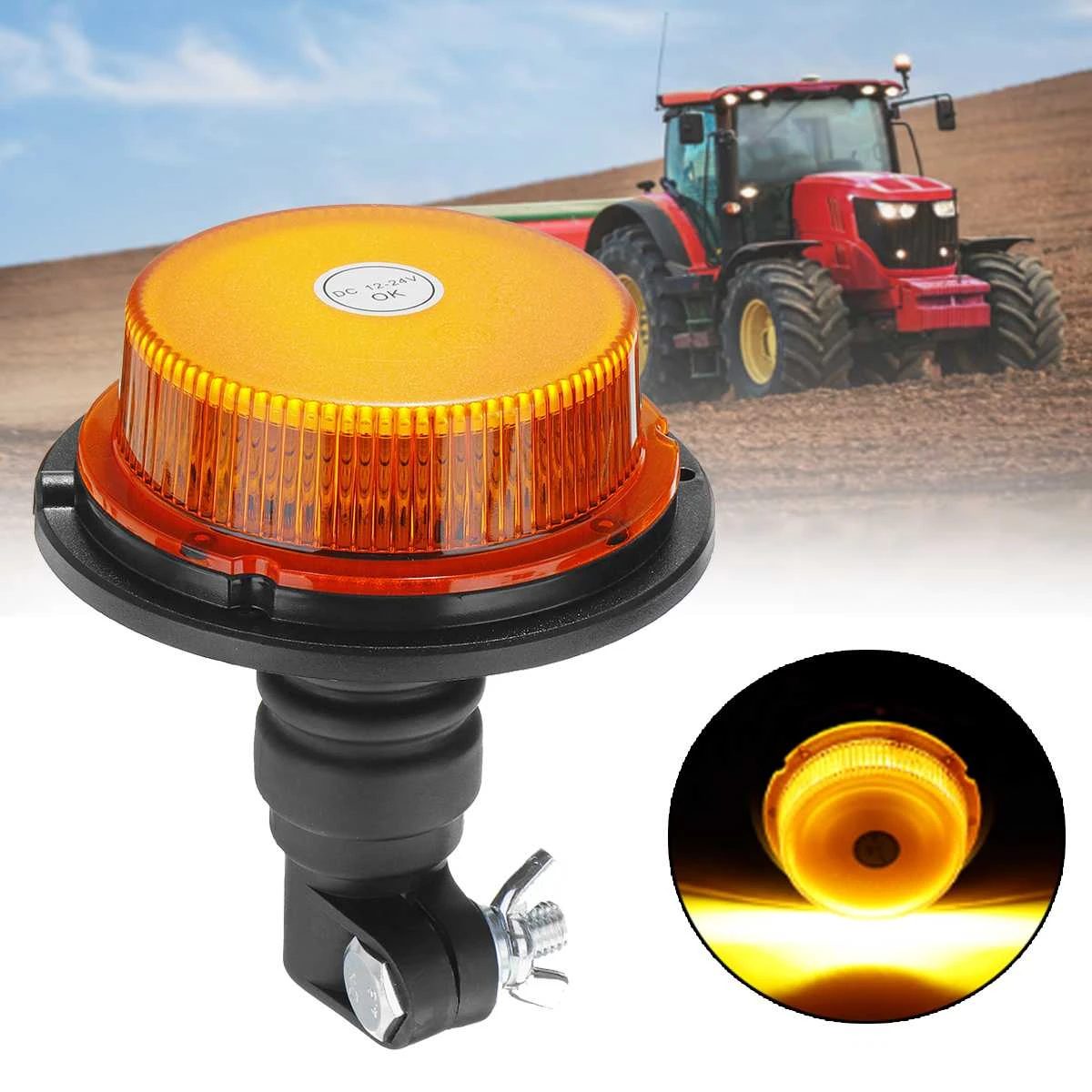 New 1224v Car Truck Strobe Warning Signal Light 18 Led Flashing Emergency Lights Beacon Lamp