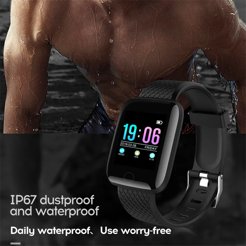 Умный Браслет пульсометр умный фитнес-браслет кровяное давление водонепроницаемый IP67 фитнес-трекер часы для женщин и мужчин