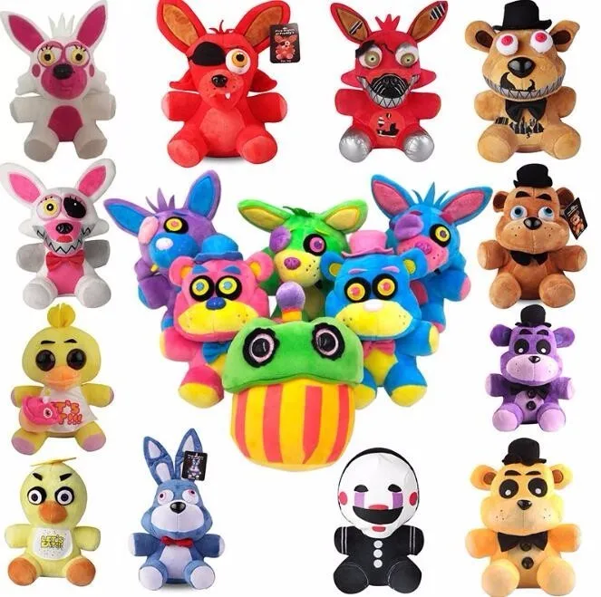 18 см Fnaf Freddy Fazbear, плюшевая кукла Five Nights At Freddy's, Золотой медведь, кошмар, кекс, Лисий шар, мальчик, клоун, мягкая игрушка для детей