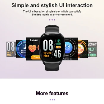 

NEW Smart Watch Waterproof Blood Pressure Fitness Tracker Sleep Monitor Music Control Full Screen Touch for iPhone