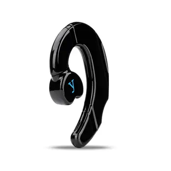 

Wireless Earhook Bluetooth Headphones Universal Bone Conduction Rotating Headset Sport Running 180 Degree Rotation Black White