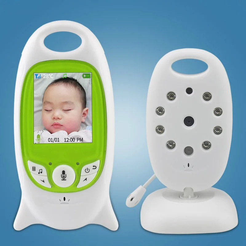 

Wireless Video Baby Monitor 2.0 inch Color Security Camera 2 Way Talk NightVision IR LED Temperature Monitoring with 8 Lullaby