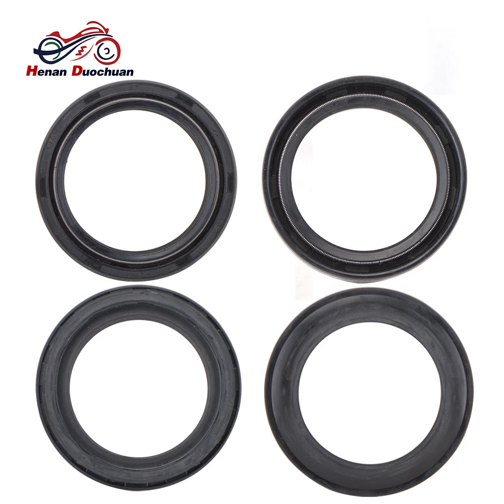 

37x49x11mm Motorcycle Nitrile Rubber Front Shock Absorber Oil Seal and 37x49 Dust Cover x 1 set