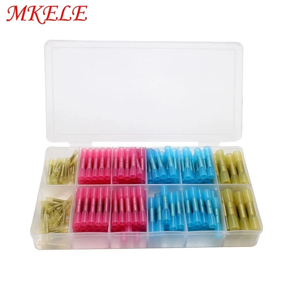 

Assorted Insulated Electrical 200pcs/Box GP-H015 Heat Shrink Butt Connectors MKELE