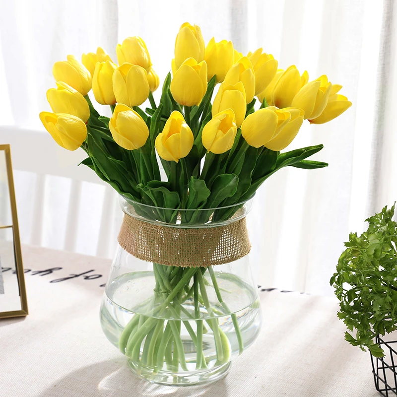 1 шт. тюльпаны Искусственные цветы латексные тюльпаны искусственный букет поддельные цветы мини тюльпаны для украшения дома свадебные цветы