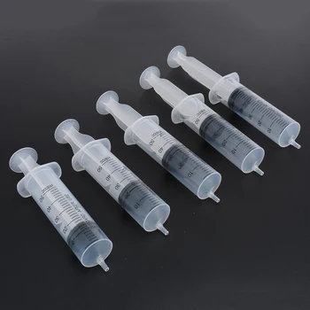

Mayitr 5pcs Syringes Plastic Syringe 50ml Plastic Disposable Industrial Manual Syringes With Rubber Membrane