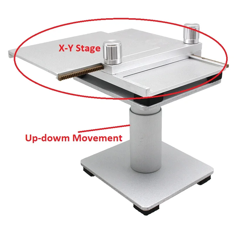 Microscope Precision Stage Metal Three-way Route Mechanical Table Stand 40 mm X-Y Movement Distance 10 mm Up Down Z Movement