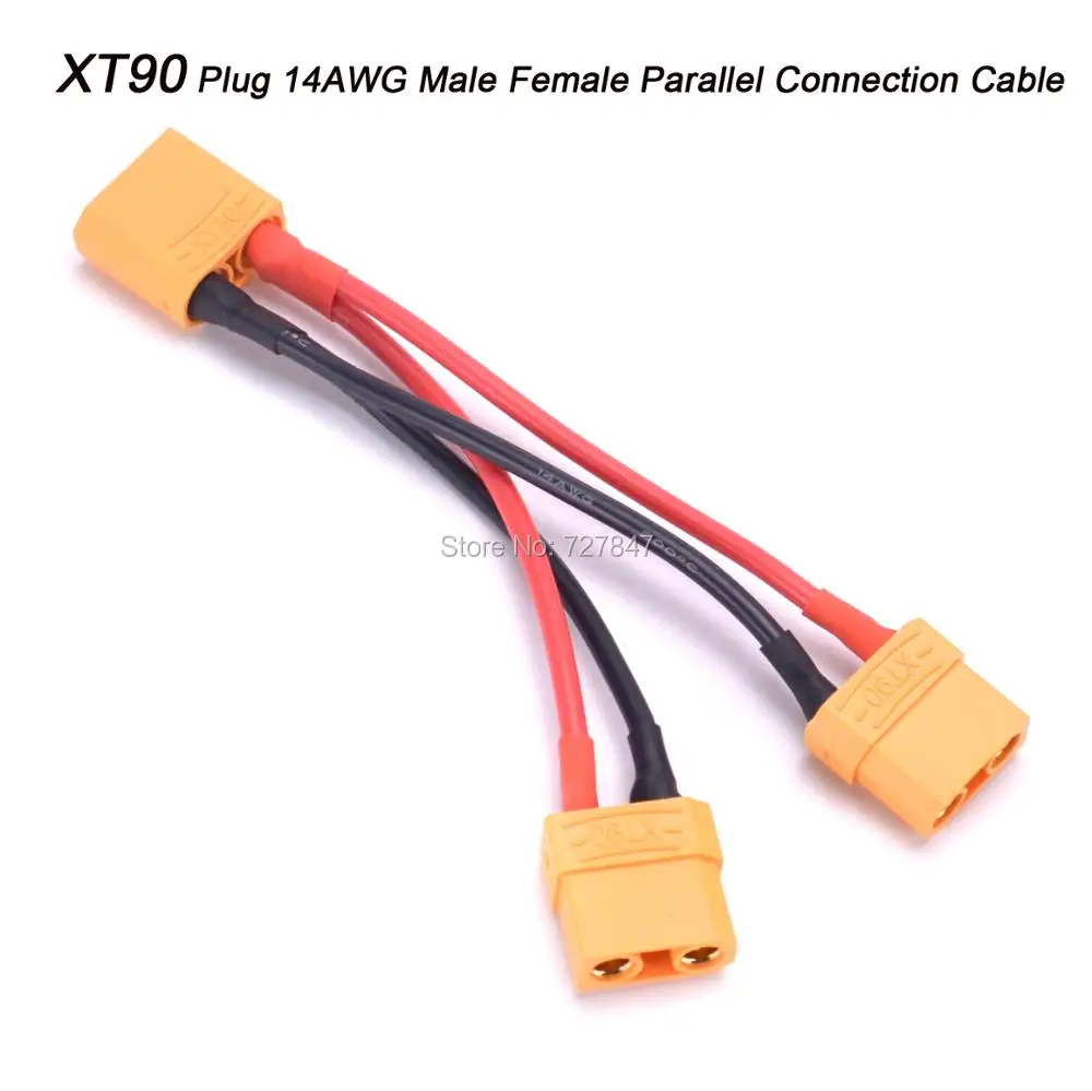 

XT90 Plug 14AWG Male Female Parallel Connection Cable for lipo Battery FPV