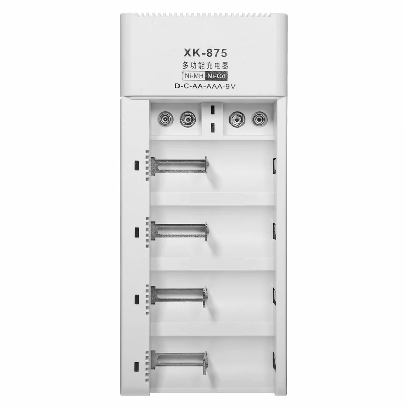 

For Battery C/D AA / AAA 9V Ni-Cd Ni-MH Rechargeable Battery XK-875 4 Slots Intelligent Battery Charger With Connector