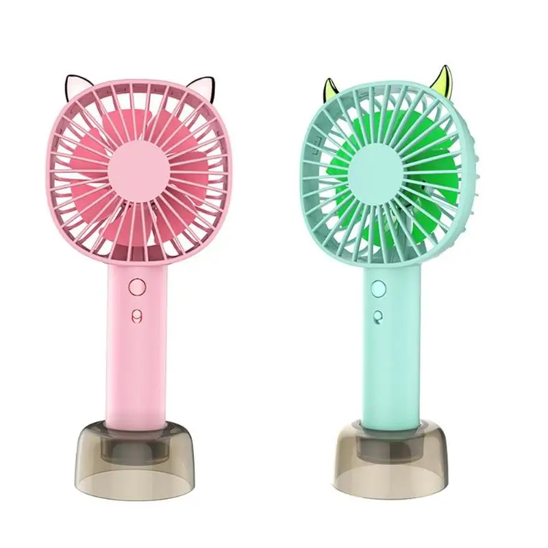 

2019 Cute Handheld Portable Mini Fan Ventilador Summer Air Cooler USB Charging 3 Speed Adjustable Cooling Fans for Student