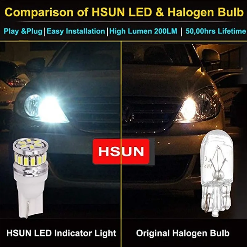 20 шт. w5w LED T10 светодиодный шина Canbus 18SMD 3014 стояночные огни сигнал поворота
