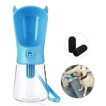 

Dog Filtration Water Bottle For Walking Portable Pets Water Dispenser Leak-Proof Indoor Outdoor Car-Ride Travel Use Drink Cup-