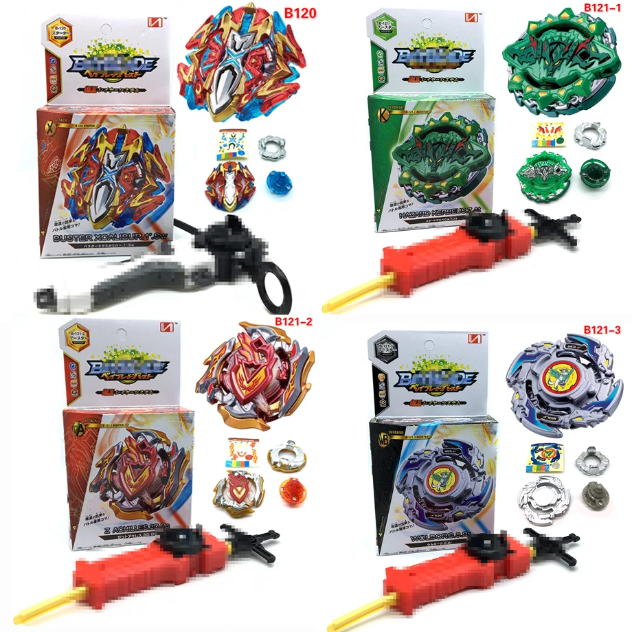 

Beyblade Burst Starter Zeno Excalibur B-120 B-121-1 B-121-2 B-121-3 With Launcher And Retail Box Gifts For Kids