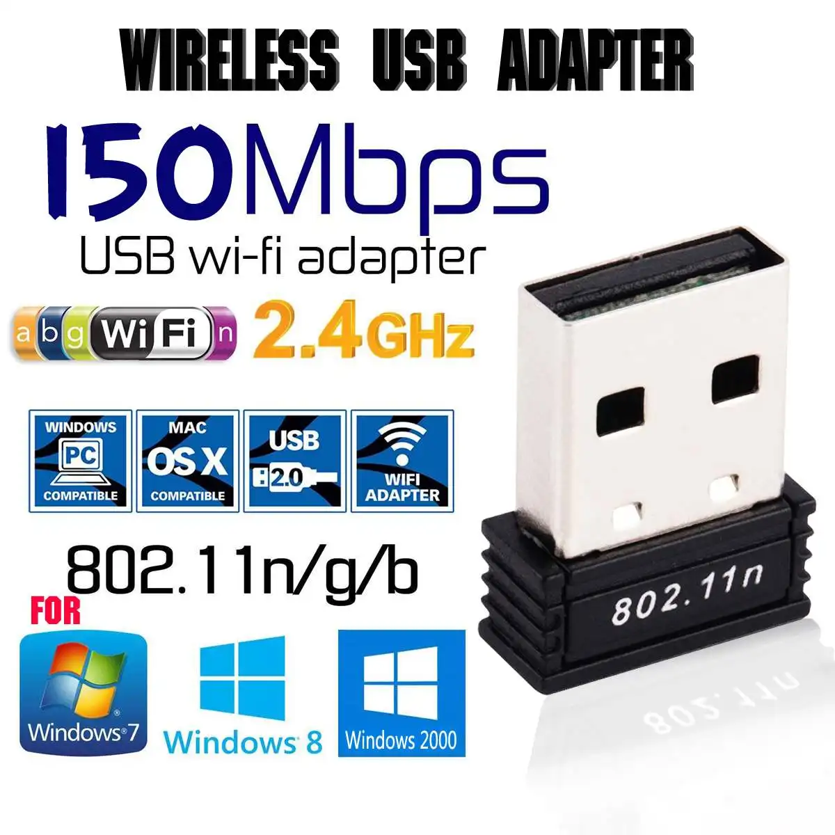 150 Мбит/с 150 м мини-usb Wi-Fi Беспроводной адаптер сетевой LAN карты 802.11n/g/b OY мини-адаптер для рабочего стола