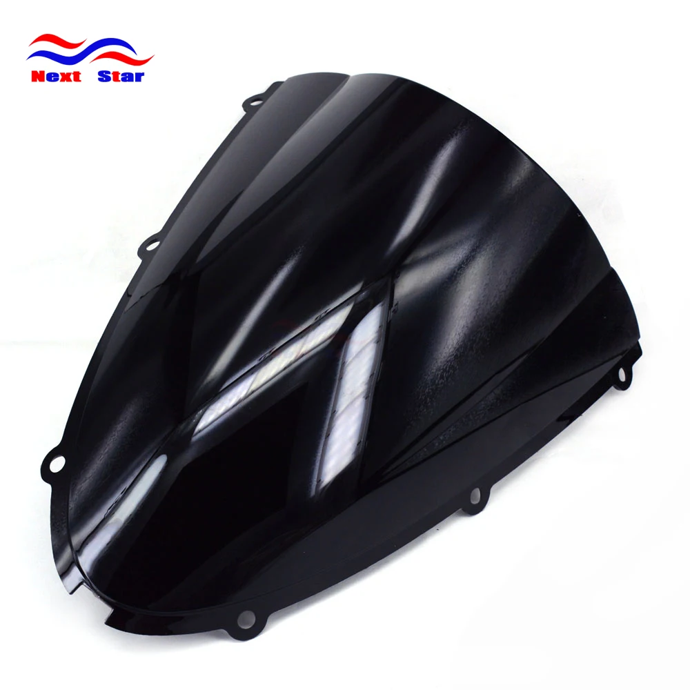 Motorcycle ABS Black Plastic Windshield Windscreen For KAWASAKI Ninja ZX6R ZX636 2005-2008 ZX10R 2006 2007 ZX 6R 636 10R | Автомобили и