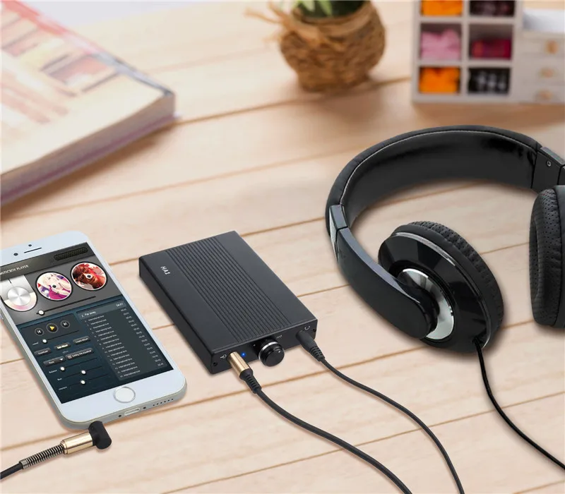 eSYNiC HiFi Headphone Amplifier AMP with 3 5mm Studio Input Support 16 150 Portable Earphone Amplifier for Mobile Phone Laptops