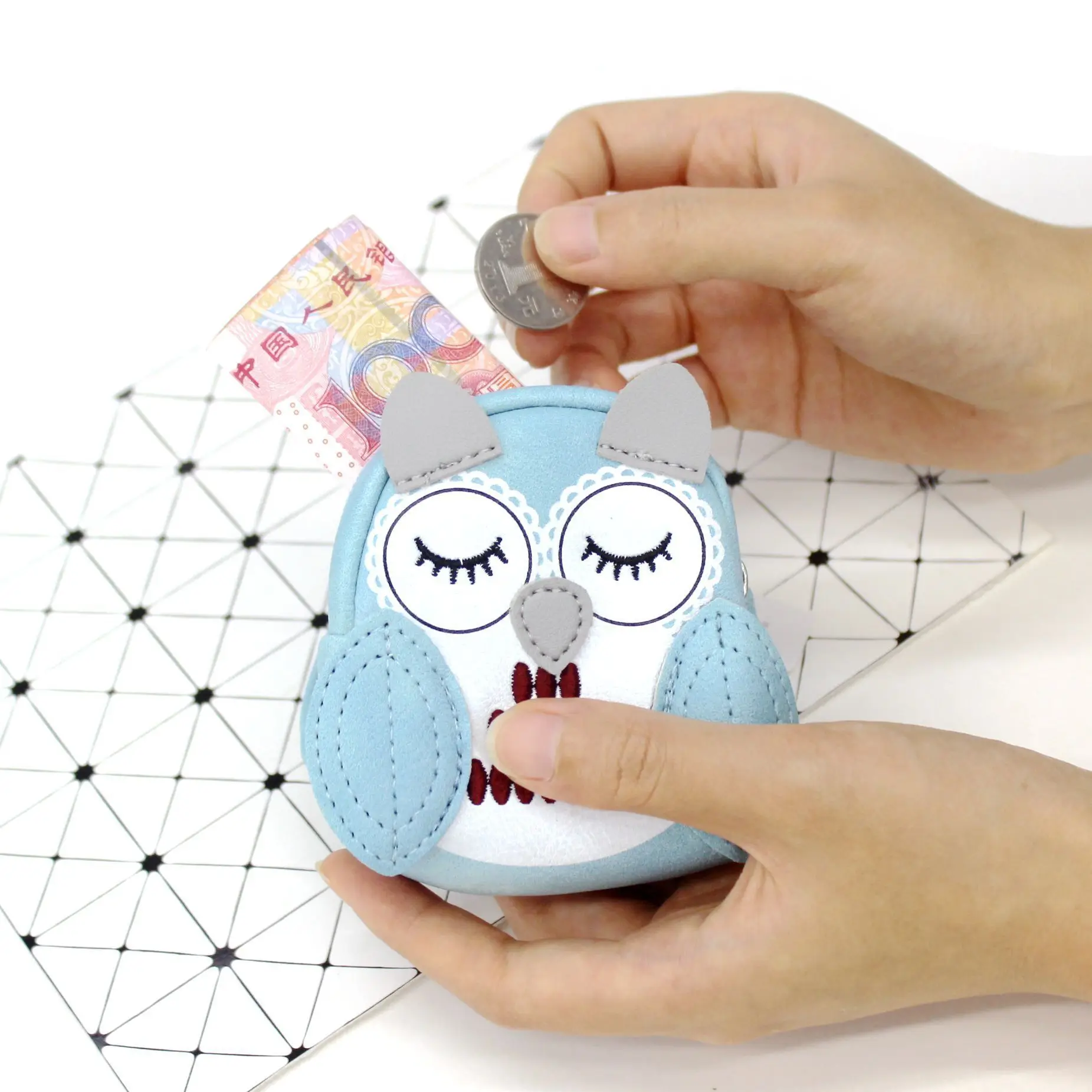 

Cartoon Owl Women Small Change Wallet Short Mini Organizer For Children's Small Things Zipper Coin Purse Cute Kid Girl