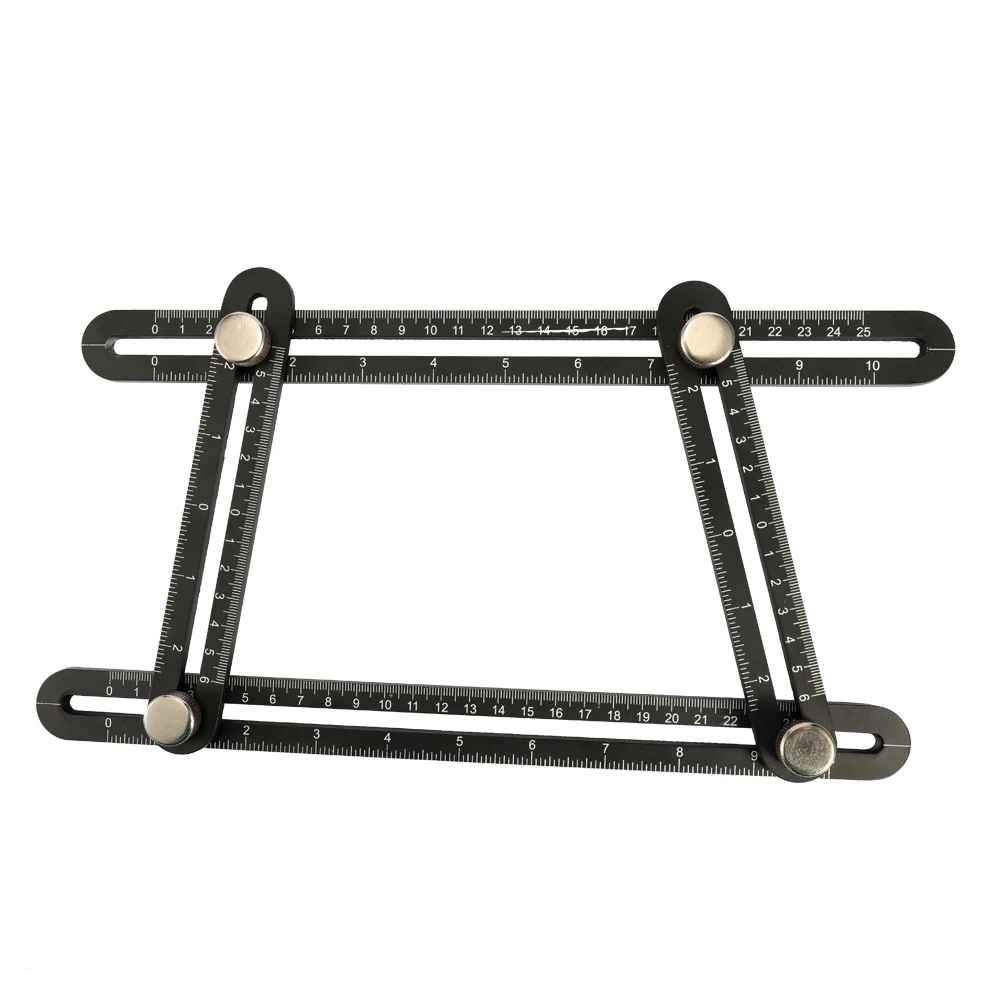 

Four-corner Four-fold Universal Ruler Aluminum Alloy High Precision Multi Angle Measuring Rulers Universal Adjustable Tool