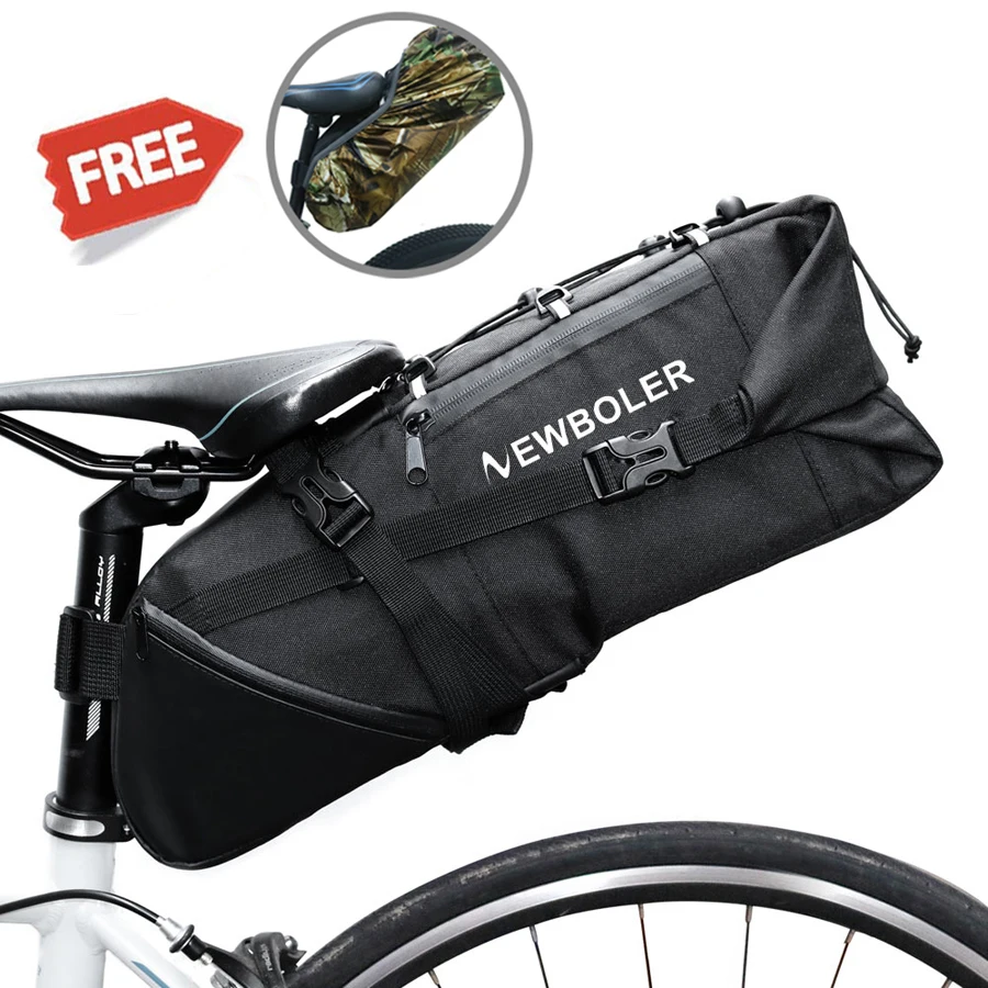 Comprar NEWBOLER 2018 Bicicleta Bolsa de Sillín de Bicicleta Asiento Bolsas de Almacenamiento A Prueba De Agua de Cola Ciclismo Trasero Paquete Alforjas Accesorios 10L Max