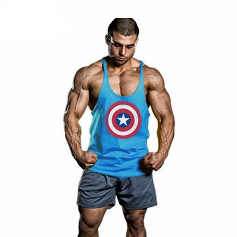 2019 летние майки мужские майка Стрингер Бодибилдинг золото Gymvest хлопок спортивная
