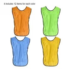 12 шт. футбольные майки без рукавов дышащие детские футбольные баскетбольные тренировочные командные безрукавки для мальчиков и девочек спортивная одежда