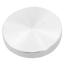 Стеклянная пластина адаптер ножки стола, алюминий, Круглый, 50x8 мм, серебро