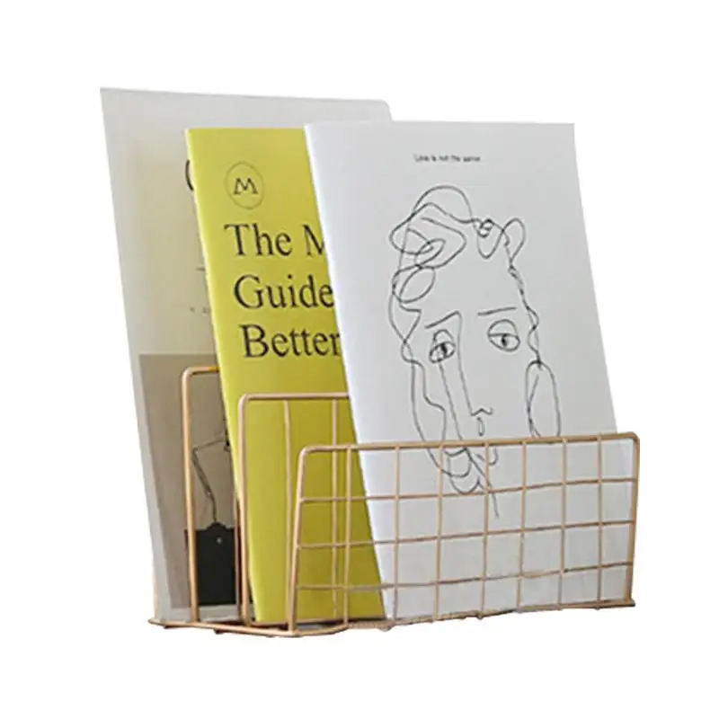 الشمال نمط الشبكة المطاوع الحديد الصحف Periodicals تخزين رف كتاب مجلة ملف المنزل تنظيم الرف 3 طبقات تصنف