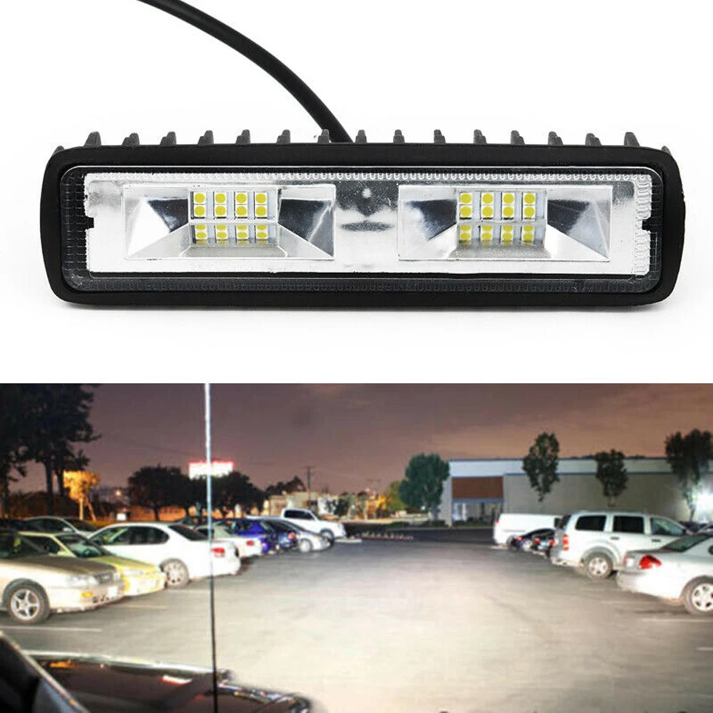 

2pcs 48W 16LED Work Light Spot Beam Bar Car SUV Off-Road Driving Fog Lamp 6000K Car Headlight Bulbs Car Lights