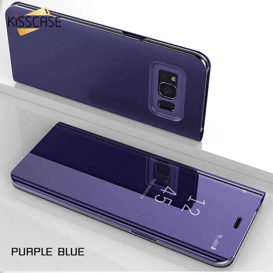 

KISSCASE Luxury Mirror Flip Phone Case For Huawei P Smart P10 P20 Lite P20 Pro Clear View Stand Case For Huawei Mate 10 Lite