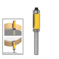 Pro 8 мм хвостовиком дно и топ с подшипником для промывания и подравнивания маршрутизатор битовый карбид прямые фрезерные фреза по дереву