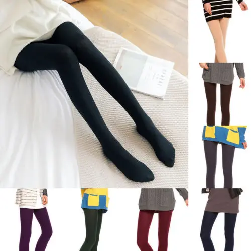 Women/'s Cotton Stretch Winter Warm Leggings Thermal Slim Skinny Pants Trousers