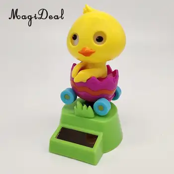 

Cartoon Solar Powered Yellow Duck Figurine - Dancing Swing Animal Model Kids Educational Toy Home Desk Decor