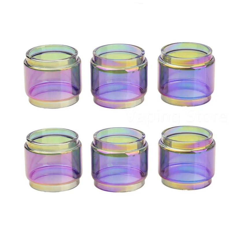 

2PCS Rainbow Transparent Fatboy Glass Tube Replacement for GeekVape Cerberus Subohm Tank 5.5ml