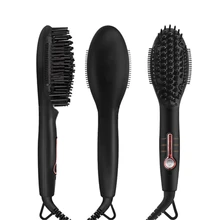 Лучший паровой выпрямитель для волос, мини отрицательные ионы воздуха, расческа для волос, турмалин, нано керамика, электрические прямые волосы Bru