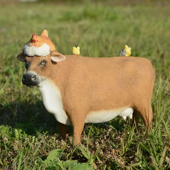 

Creative Cow Ornaments Resin Simulation Animal Lucky Living Room Desktop Garden Home Decorations Crafts Creative Bonsai Gifts