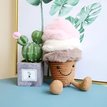 Творческие игрушки милые мягкие игрушки Футболка с принтом мороженого Мягкие плюшевые куклы для девочек фото-фотографирования номер украсить Подушка 22/33/45 см